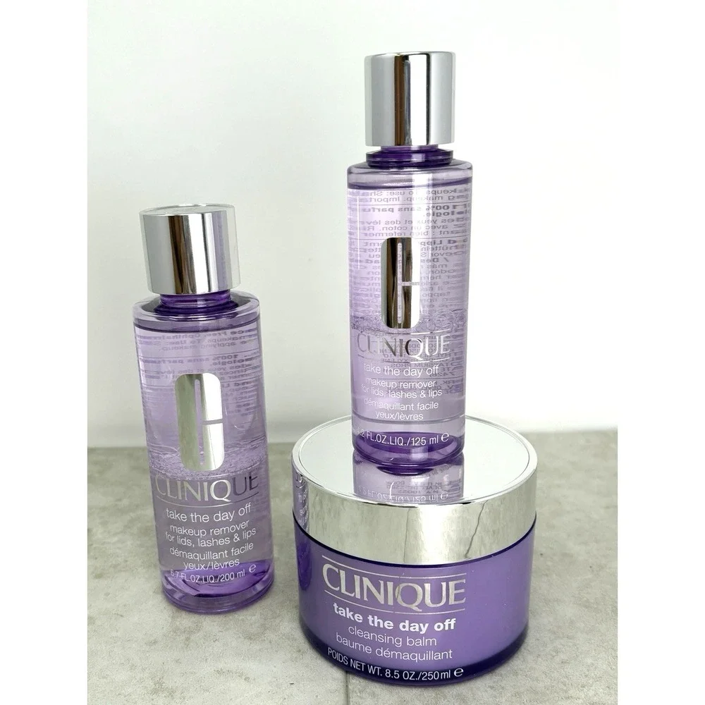 Clinique Take The Day Off Bundle / Balm 8.5 Jumbo / Makeup Remover 6.7 & 4.2 oz - Picture 3 of 7